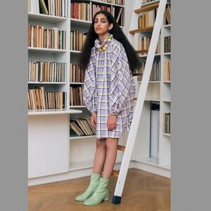 Stine Goya XS Purple Plaid Dress Like NEW